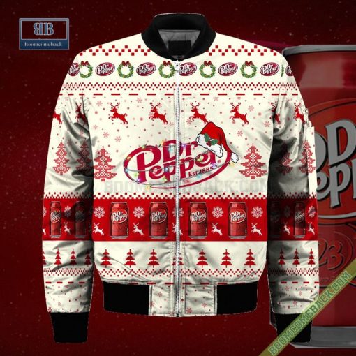 Dr Pepper Santa Hat Christmas Ugly Christmas Sweater Hoodie Zip Hoodie Bomber Jacket