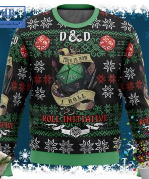 Dungeons And Dragons Roll Initiative Ugly Christmas Sweater