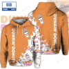 Dunkin Donuts Orange Pink 3D Hoodie