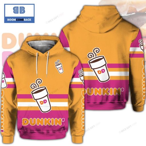 Dunkin Donuts Orange Pink 3D Hoodie