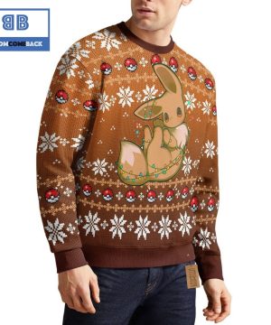 Eevee Cute Pokemon Anime Christmas Custom Knitted 3D Sweater