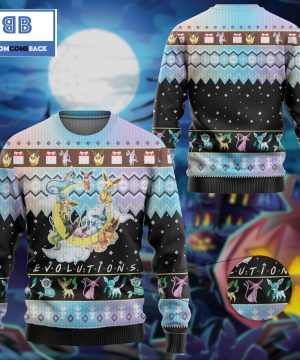 Eevee Evolutions Pokemon Anime Custom Imitation Knitted Christmas 3d Sweater