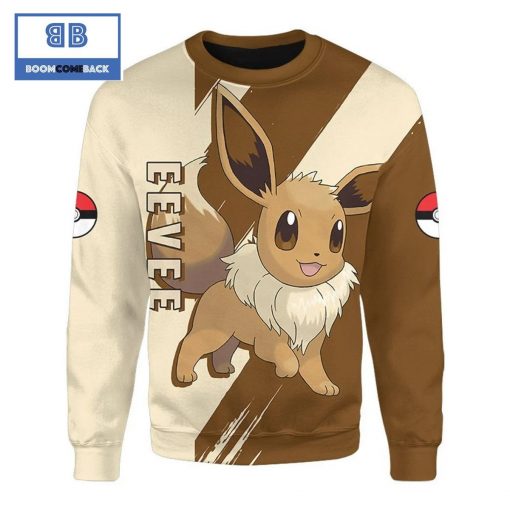 Eevee Pokemon Anime Christmas 3D Sweatshirt