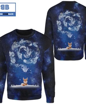 Eevee Starry Evolutions Pokemon Anime Christmas 3D Sweatshirt