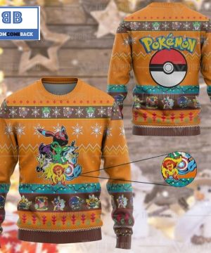 Eevengers Pokemon Anime Custom Imitation Knitted Christmas Ugly Sweater