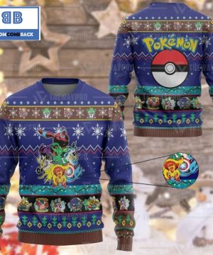 Eevengers Pokemon Anime Custom Imitation Knitted Ugly Christmas Sweater