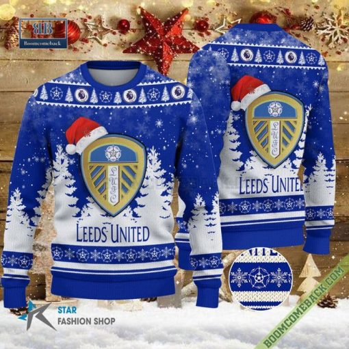 Leeds United Logo Ugly Christmas Sweater