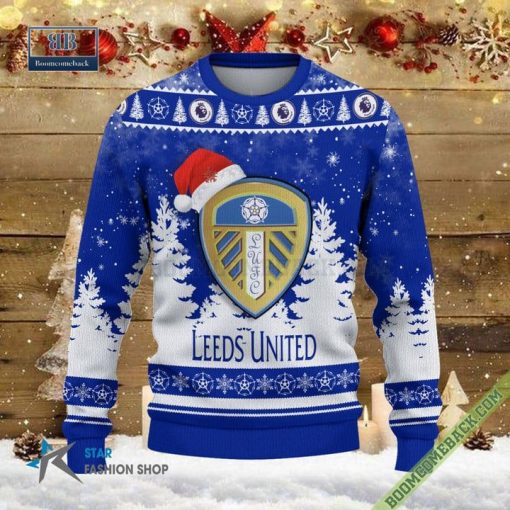 Leeds United Logo Ugly Christmas Sweater