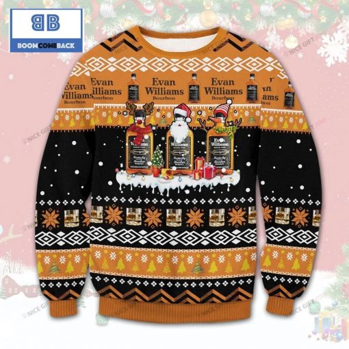 Evan Williams Whiskey Christmas 3D Sweater