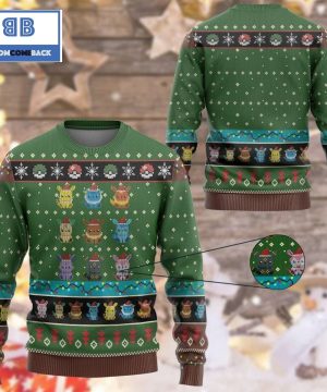 Evolution Pokemon Anime Custom Imitation Knitted Ugly Christmas Sweater