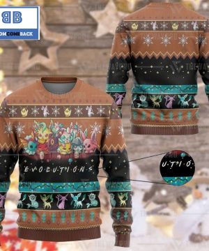 Evolutions Pokemon Anime Custom Imitation Knitted Ugly Christmas Sweater