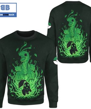 Evolve Chikorita Within Meganium Pokemon Anime 3d Sweatshirt