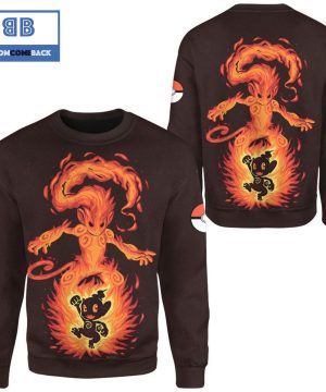 evolve chimchar within infernape pokemon anime christmas 3d sweatshirt 3 trf6b