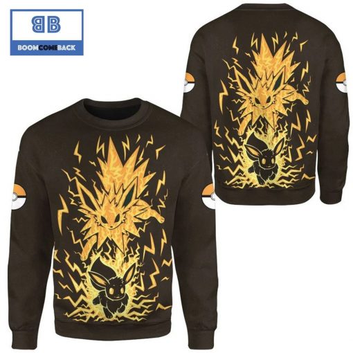 Evolve Eevee Within Jolteon Pokemon Anime Christmas 3D Sweatshirt