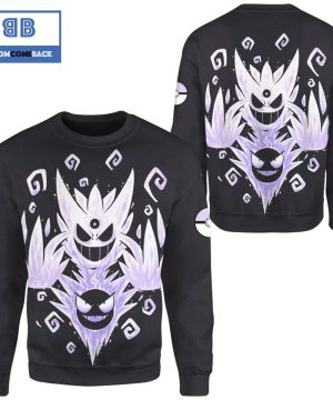 Evolve Gastly Within Mega Gengar Pokemon Anime 3d Sweatshirt