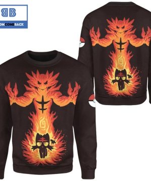 evolve litten within incineroar pokemon anime christmas 3d sweatshirt 2 QD4Gu