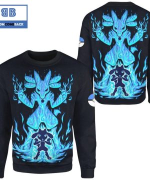 evolve riolu within lucario pokemon anime christmas 3d sweatshirt 4 S4O3H