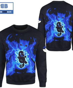 evolve squirtle within blastoise pokemon anime christmas 3d sweatshirt 4 IZJ8U