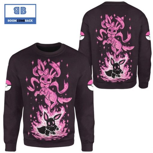 Evolve Sylveon Pokemon Anime Christmas 3D Sweatshirt