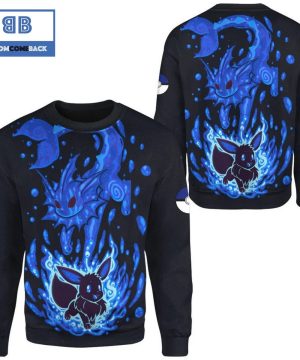 Evolve Vaporeon Pokemon Anime Christmas 3D Sweatshirt