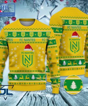 FC Nantes Santa Hat Ugly Christmas Sweater