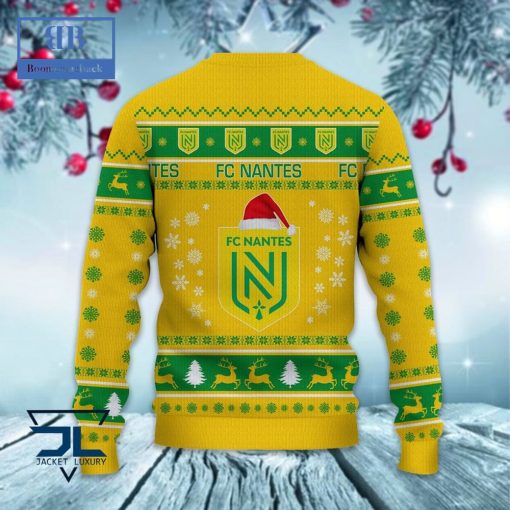 FC Nantes Santa Hat Ugly Christmas Sweater