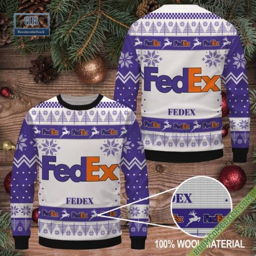 FedEx Christmas Pattern Sweater Jumper