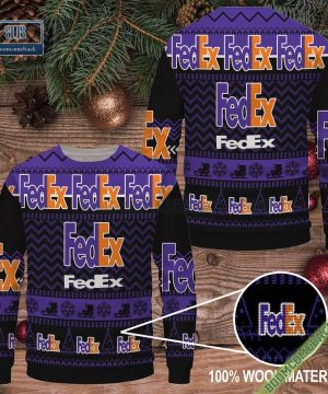 FedEx Logo Pattern Ugly Christmas Sweater