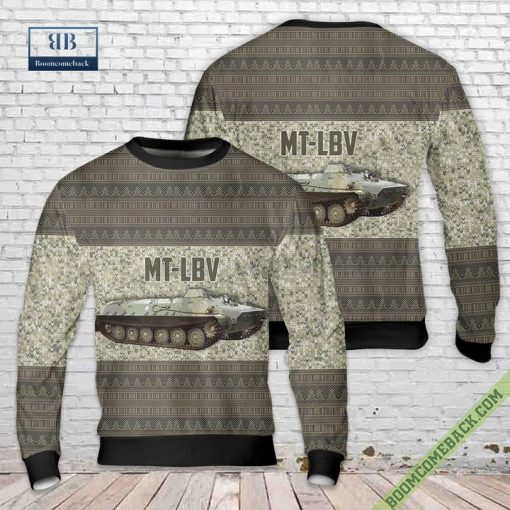 Finnish Army Maavoimat MT-LBV Armoured Personnel Carrier Christmas Sweater