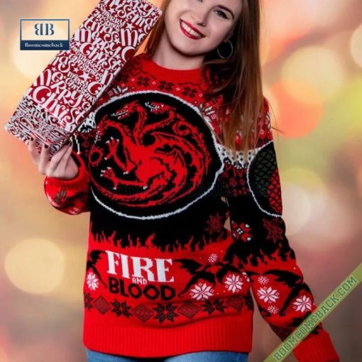 Fire & Blood Targaryen Game Of Thrones Ugly Christmas Sweater