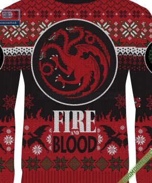 fire blood targaryen game of thrones ugly christmas sweater 7 hI1Yn