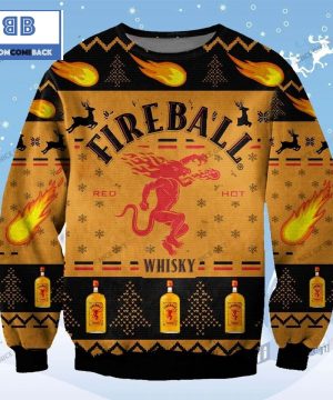 Fireball Cinnamon Whisky Christmas Orange 3D Sweater