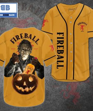 Fireball Cinnamon Whisky Horror Halloween Baseball Jersey