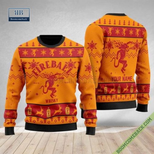 Fireball Custom Name Christmas Sweater Jumper