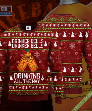 Fireball Drinker Bells Drinker Bells Drinking All The Way Ugly Christmas Sweater