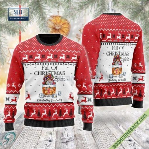 Fireball Full Of Christmas Spirit Ugly Sweater