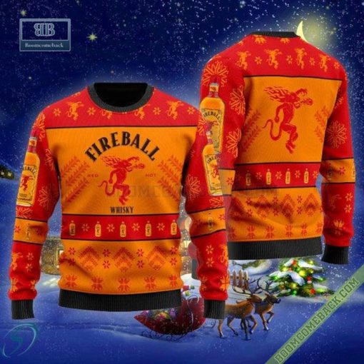 Fireball Whiskey Christmas Ugly Sweater