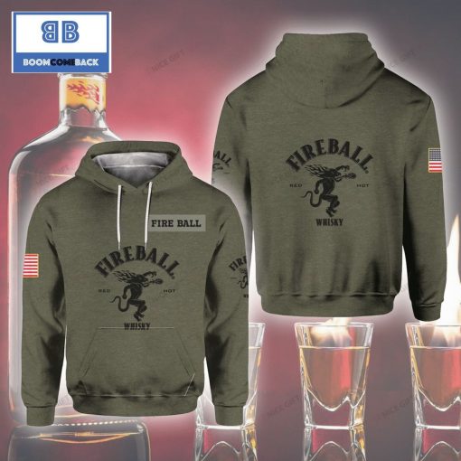 Fireball Whisky 3D Hoodie