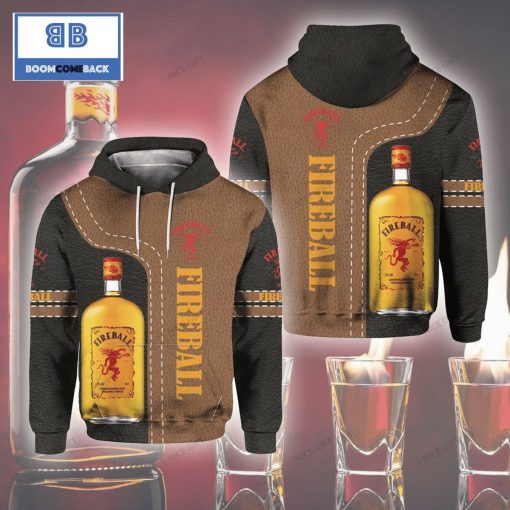 Fireball Whisky Bottle 3D Hoodie