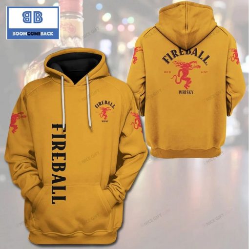 Fireball Whisky Yellow 3D Hoodie