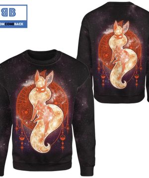 Flareon Starry Pokemon Anime Christmas 3D Sweatshirt