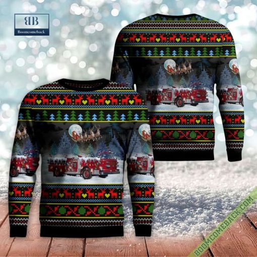 Florida, The Villages Fire Department American LaFrance Ugly Christmas Sweater