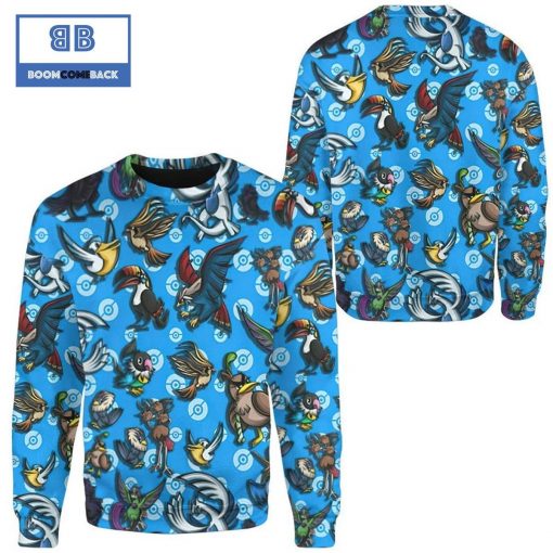 Flying Pattern Custom Pokemon Anime Christmas 3D Sweatshirt