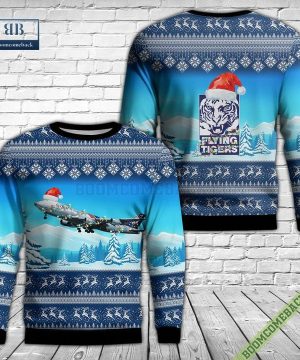 Flying Tiger Line Boeing 747-200 Christmas Ugly Christmas Sweater