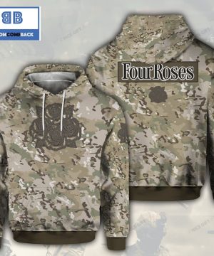 four roses camouflage 3d hoodie 3 he6Qo