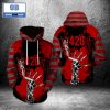 Elvis Presley With Guitar Red 3D Hoodie