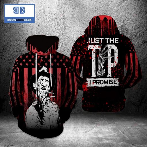 Freddy Krueger Just The Tip I Promise 3D Halloween Hoodie