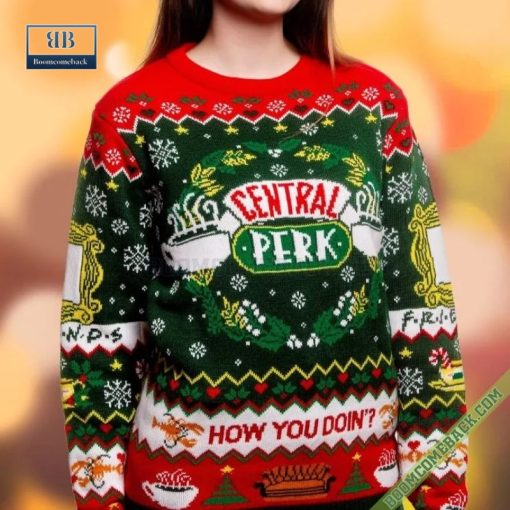 Friends TV Series Central Perk How You Doin Christmas Sweater Gift For Adult And Kid