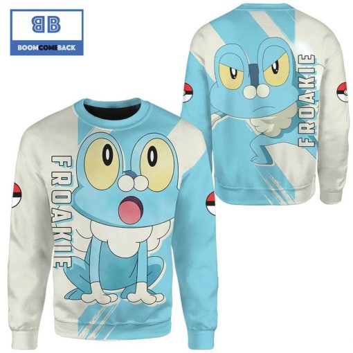 Froakie Pokemon Anime Christmas 3D Sweatshirt