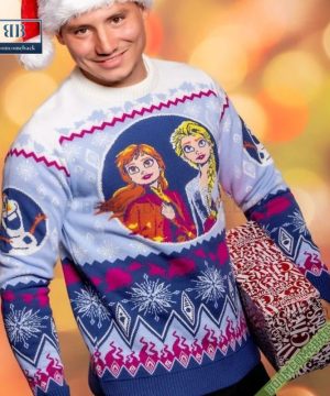 frozen elsa and anna ugly christmas sweater gift for adult and kid 5 o4lTO